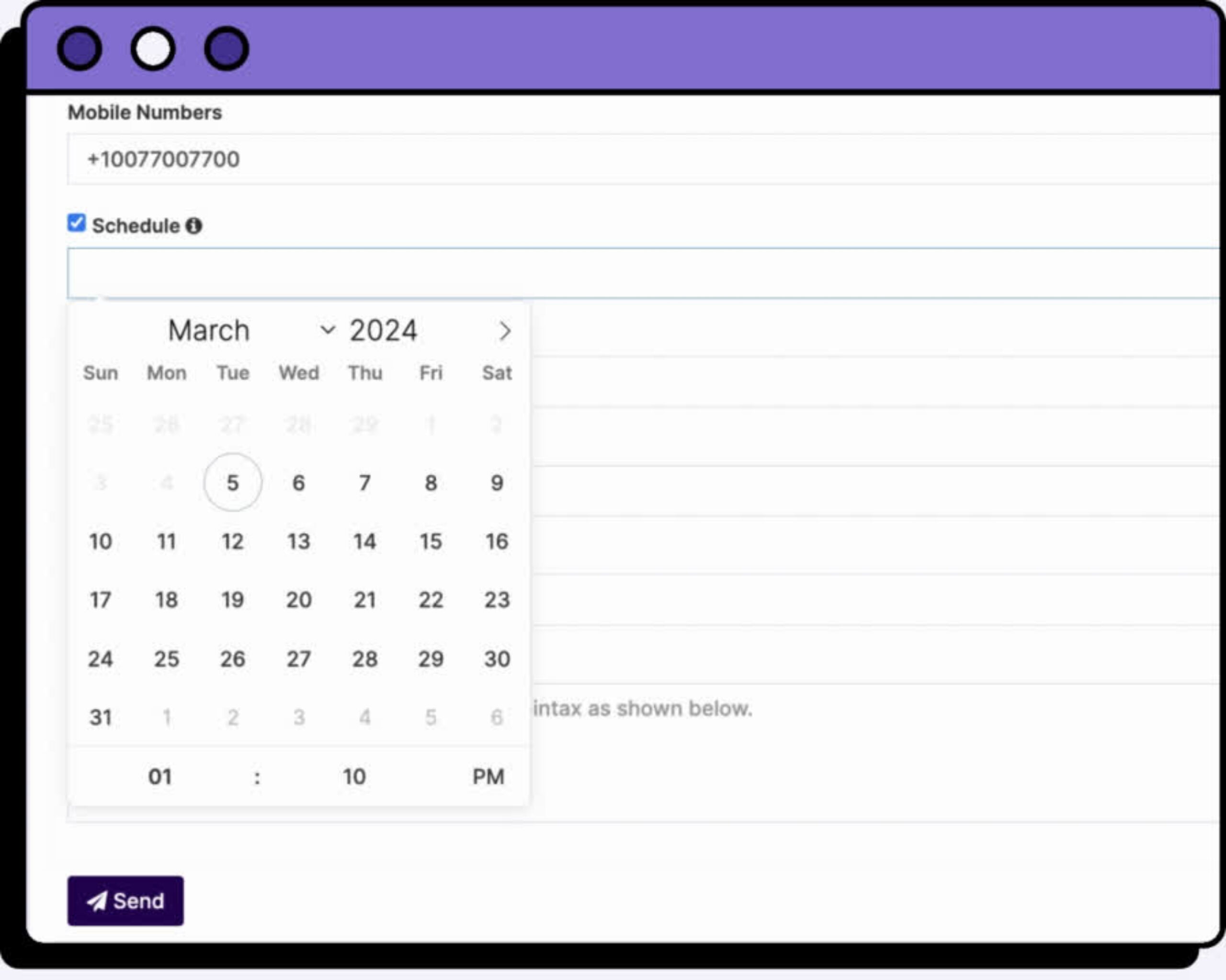 schedule bulk sms